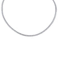 12.55ct Round Brilliant Diamond Necklace in 18k White Gold by Vivid Diamonds, showcasing a stunning array of round brilliant diamonds set in a classic white gold design.