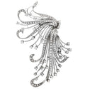 Exquisite 2.50ct Diamond Brooch in 18k White Gold by Vivid Diamonds – Showcasing a stunning cascading design with diamonds that sparkle in a graceful motion.
