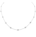 14k White Gold Round Diamond Necklace – V50539
