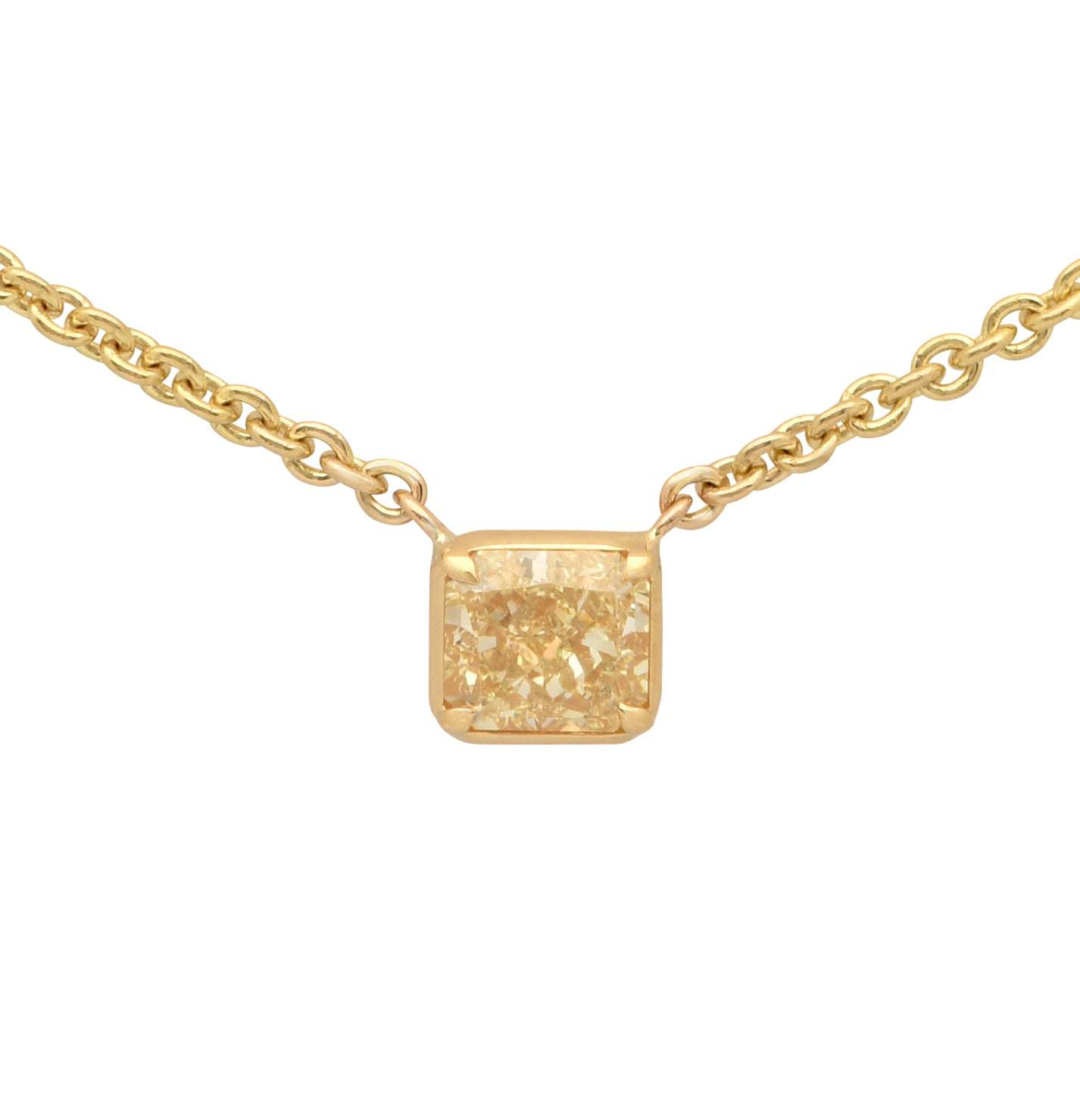 14K Yellow Gold with 1ct Light Yellow Diamond V-50805