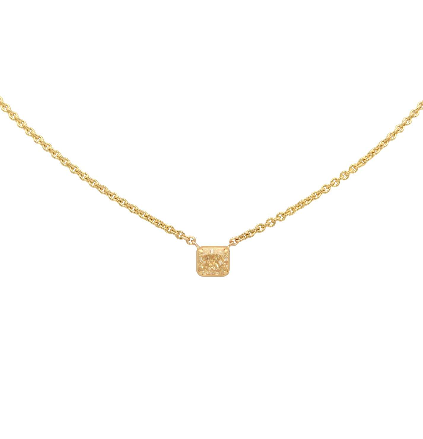 14K Yellow Gold with 1ct Light Yellow Diamond V-50805