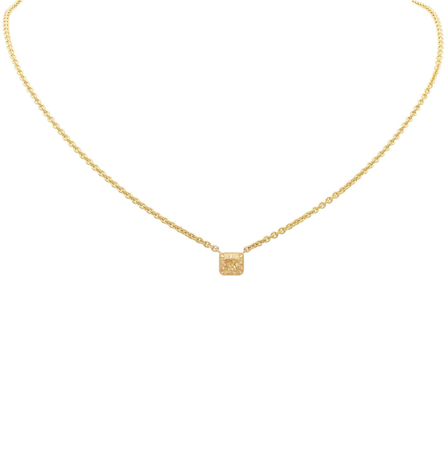 14K Yellow Gold with 1ct Light Yellow Diamond V-50805