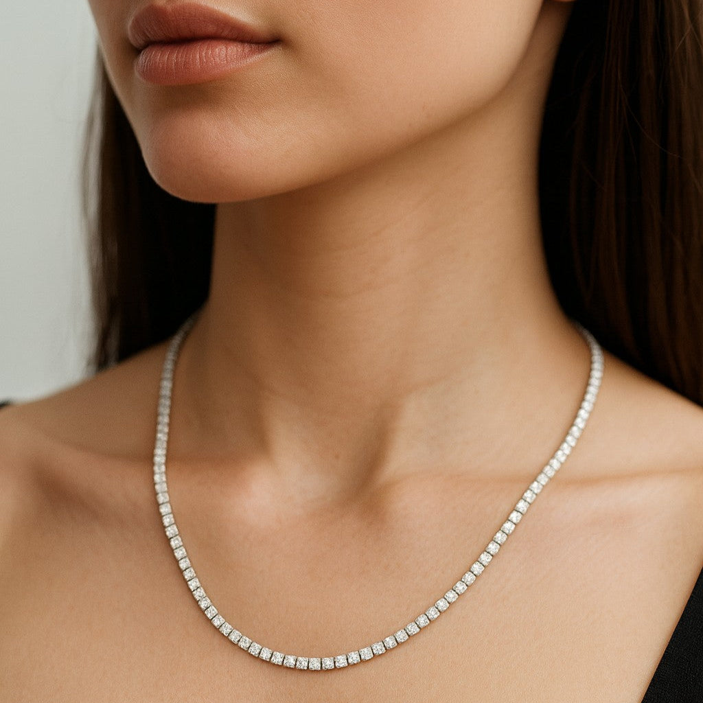 18k White Gold 9.05ct Diamond Necklace – V50810