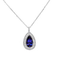 Oval Tanzanite & Diamond Pendant Necklace – V50911