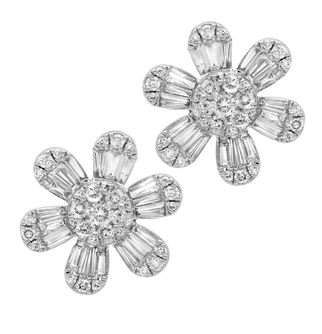 18k White Gold 3.30ct Diamond Stud Earrings – V50916