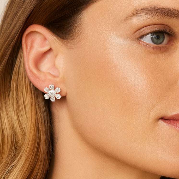 18k White Gold 3.30ct Diamond Stud Earrings – V50916