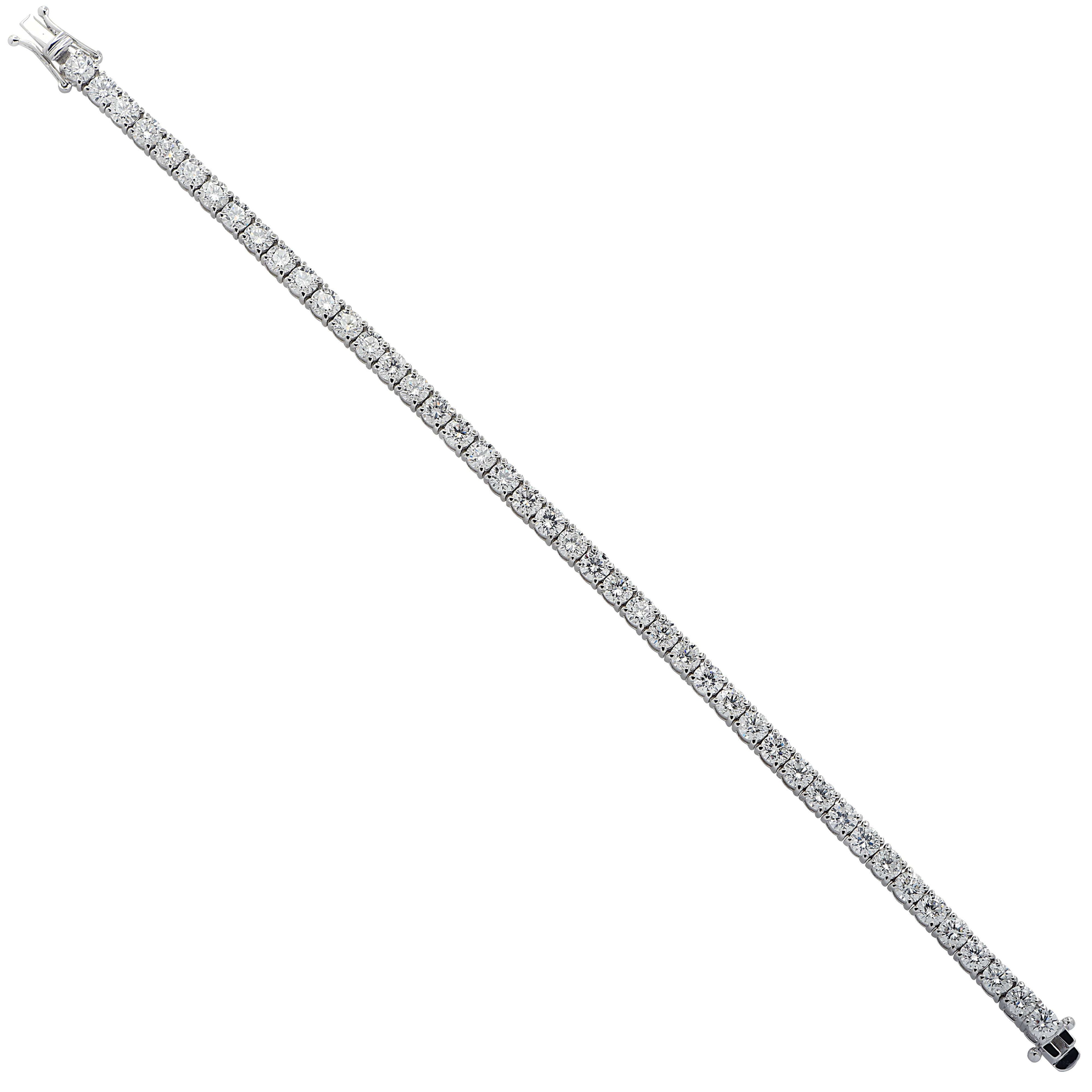 Vivid Diamonds GIA Certified 14.57 Carat Diamond Tennis Bracelet -V36671-1