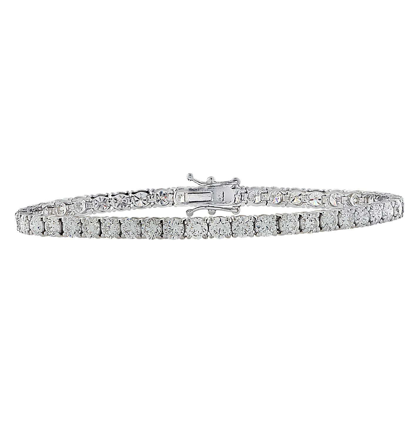 Vivid Diamonds GIA Certified 14.57 Carat Diamond Tennis Bracelet -V36671-1