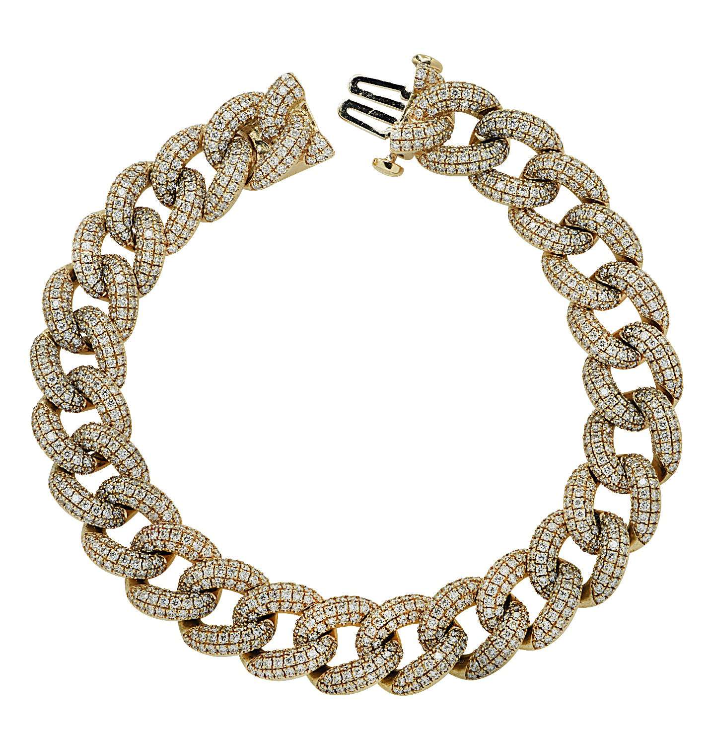 Vivid Diamonds 5.46ct Cuban Link Bracelet -V42163-1