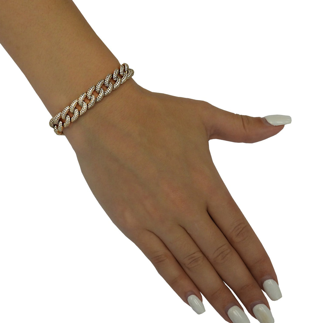 Vivid Diamonds 5.46ct Cuban Link Bracelet -V42163-1