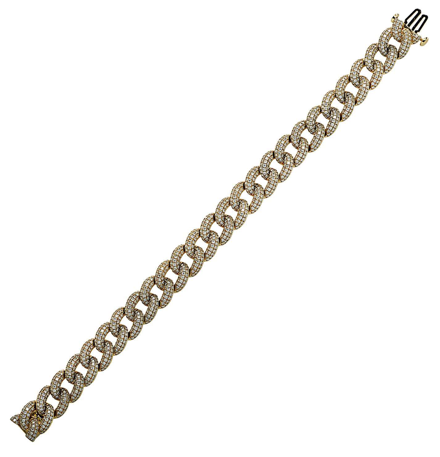 Vivid Diamonds 5.46ct Cuban Link Bracelet -V42163-1