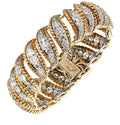 Diamond Bracelet in 18K White & Yellow Gold – 160 Round Brilliant Diamonds – V48278-1