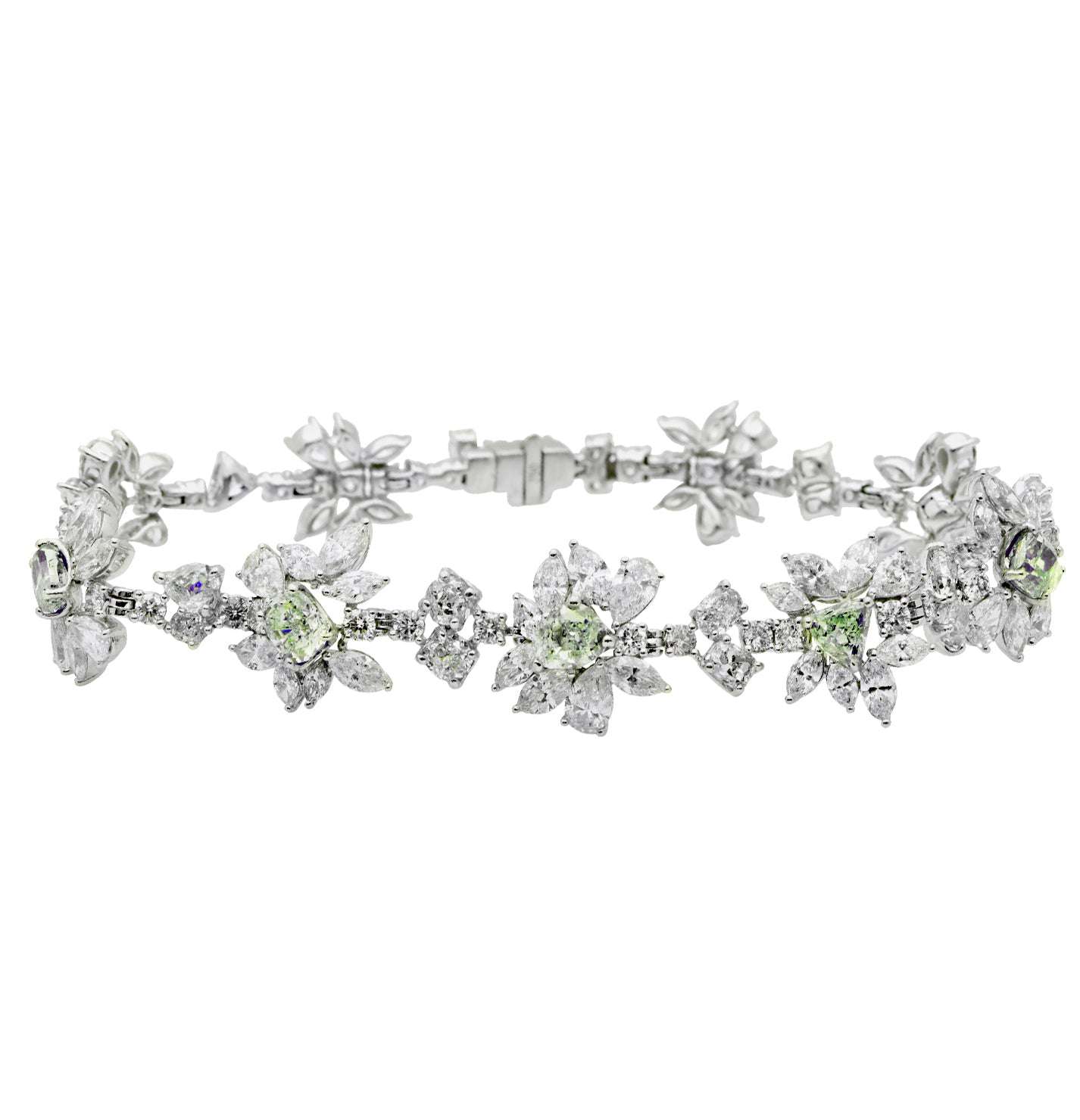 Fancy Green Diamond Bracelet - V49127-1