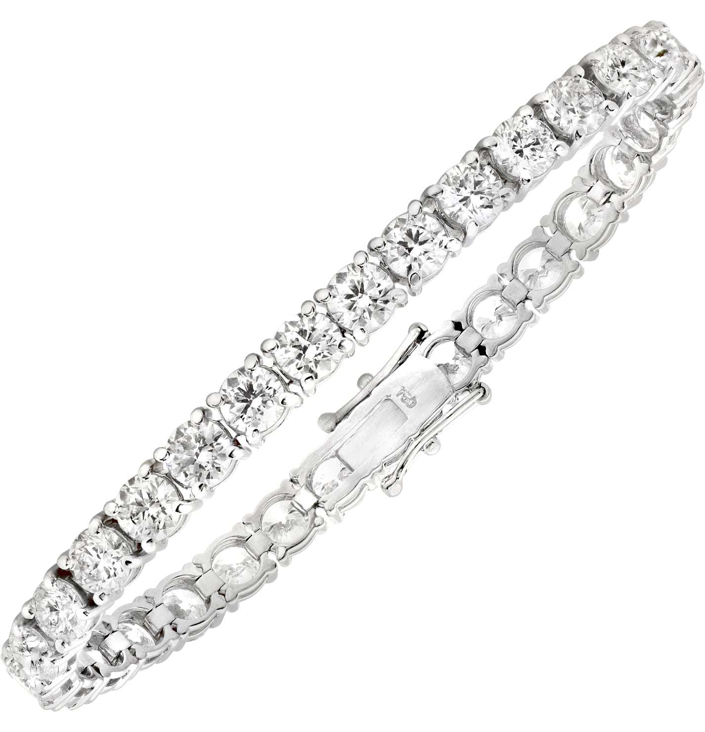18k White Gold Diamond Tennis Bracelet - V50551-1
