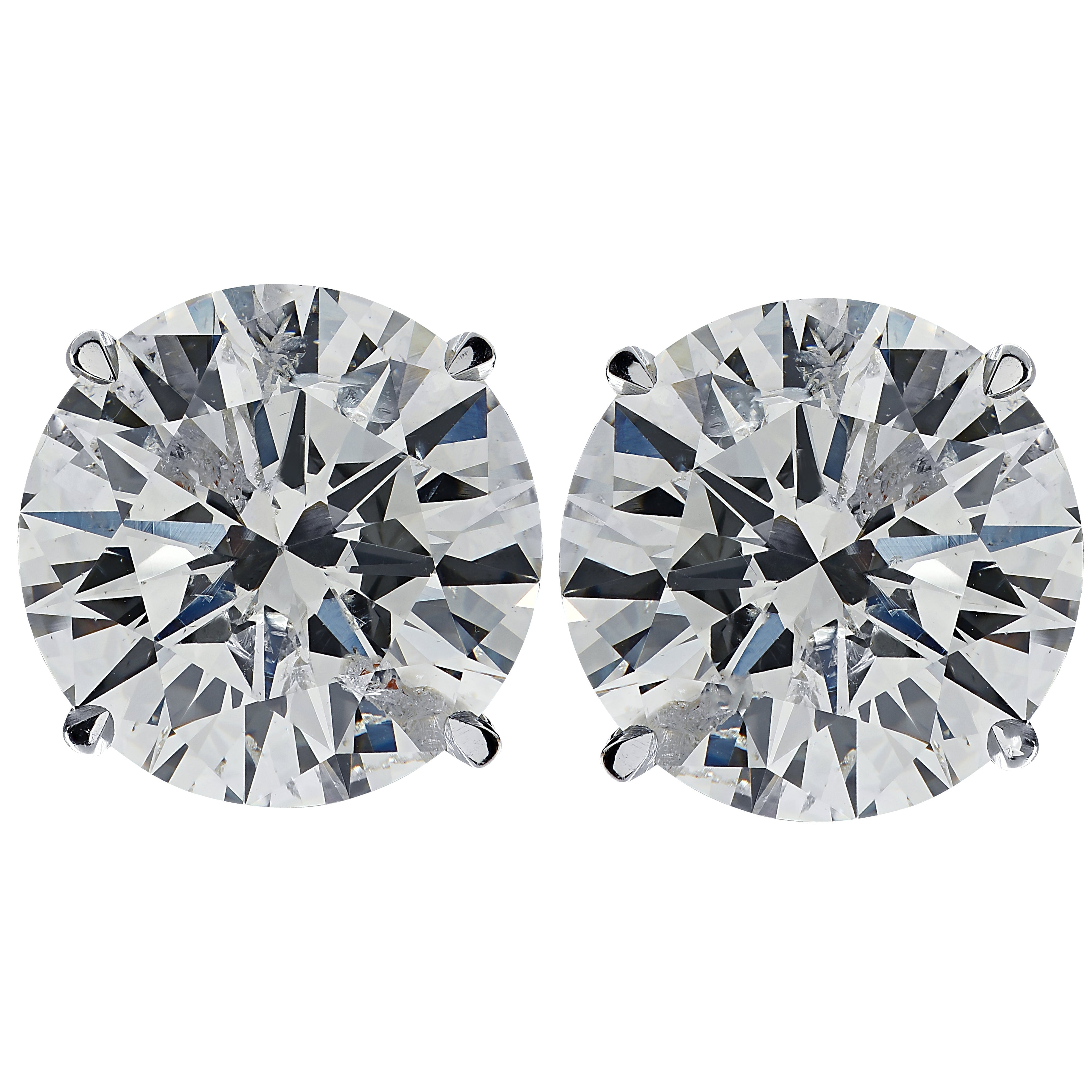 Vivid Diamonds GIA Certified 3.04 Carat Diamond Stud Earrings -V17155-1