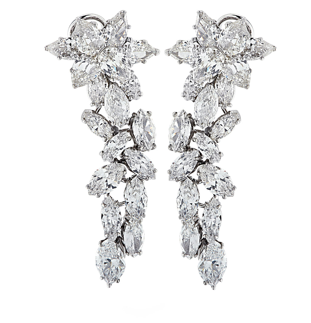 Vivid Diamonds 14 Carat Diamond Dangle Earrings -V24879-1