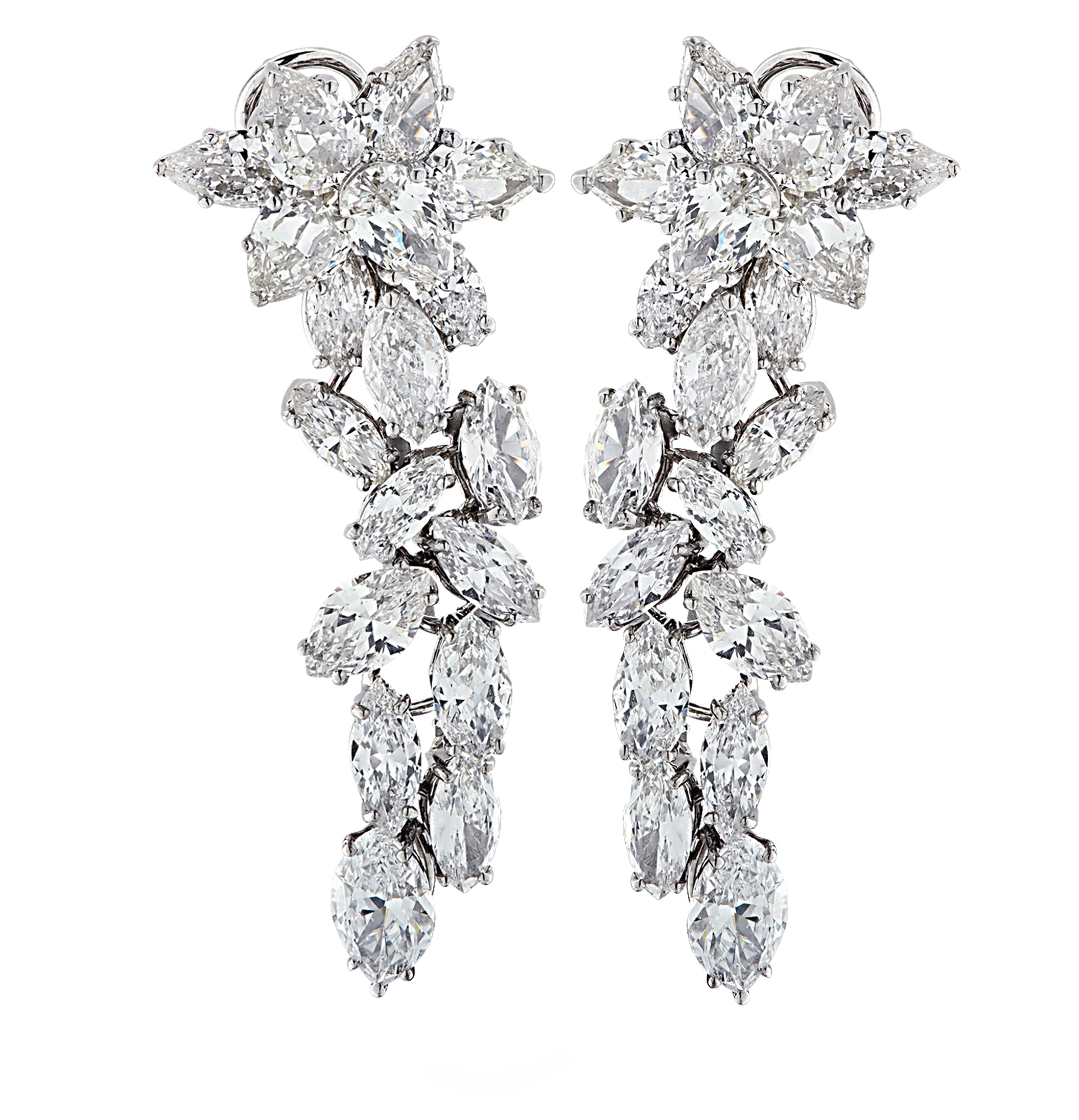 Vivid Diamonds 14 Carat Diamond Dangle Earrings -V24879-1
