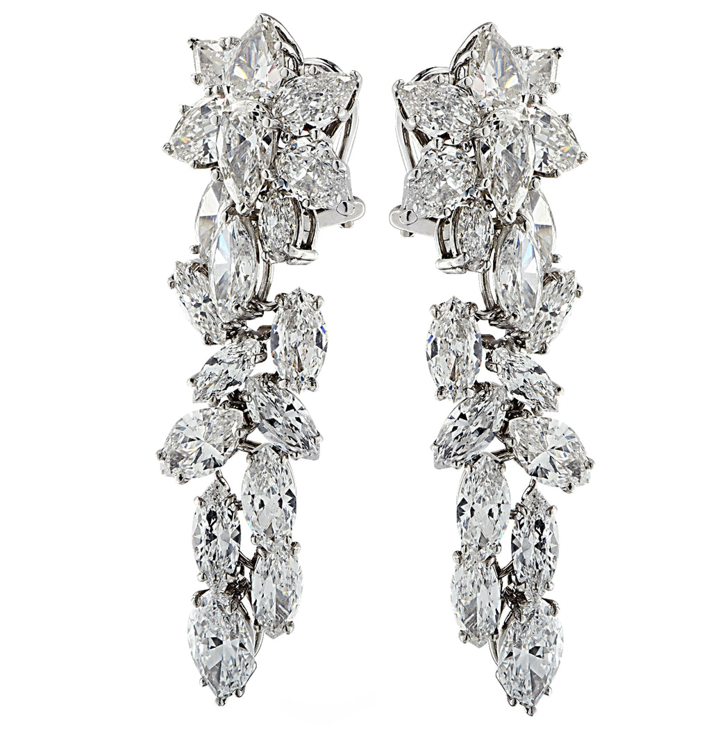 Vivid Diamonds 14 Carat Diamond Dangle Earrings -V24879-1