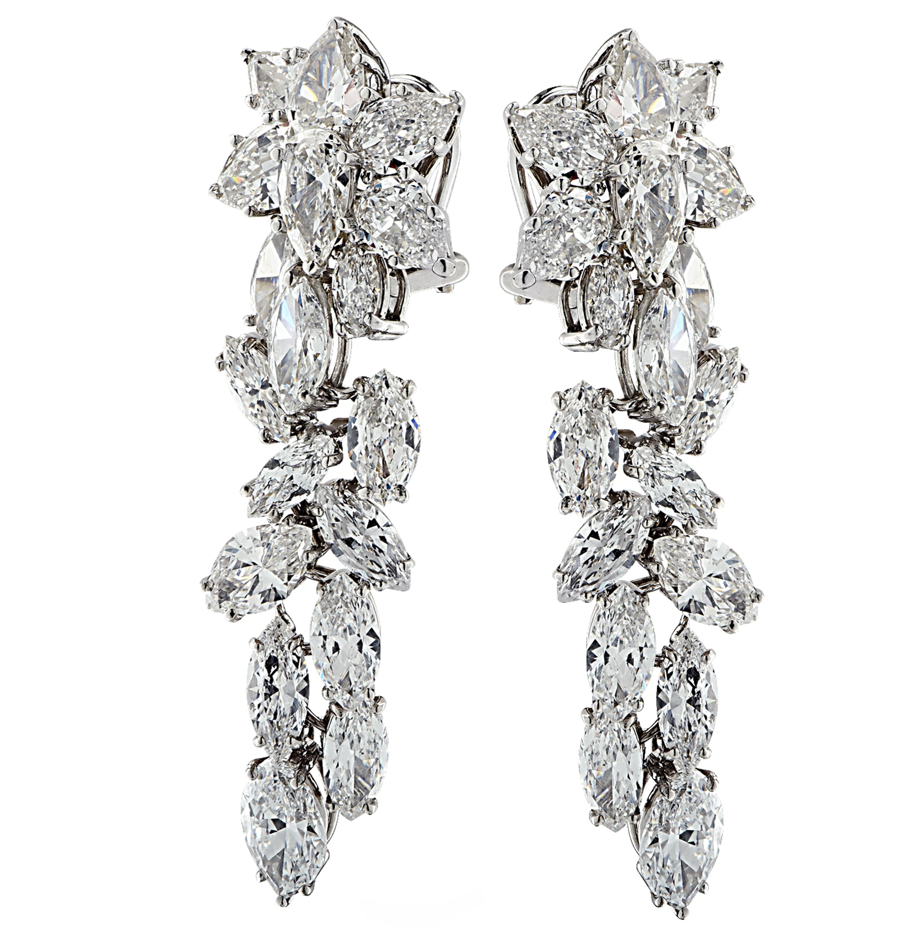 Vivid Diamonds 14 Carat Diamond Dangle Earrings -V24879-1