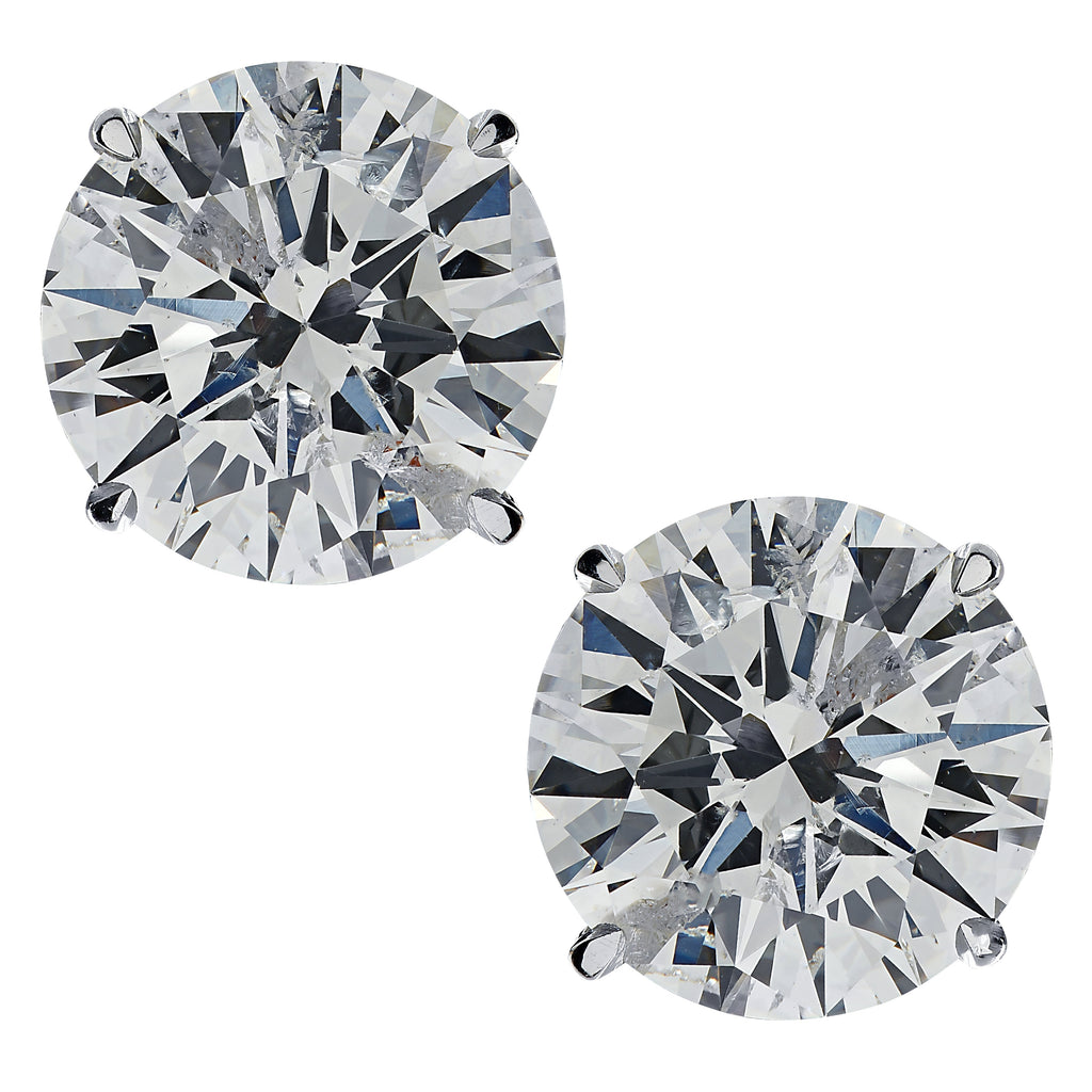 Vivid Diamonds GIA Certified 3.75 Carat Diamond Stud Earrings – SKU V43384-1