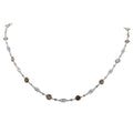 Gorgeous 19.26 Cts. Fancy Color Diamond Platinum Necklace -V3810-1