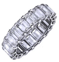 Platinum 6.03ct Emerald-Cut Diamond Wedding Band – V37022-1