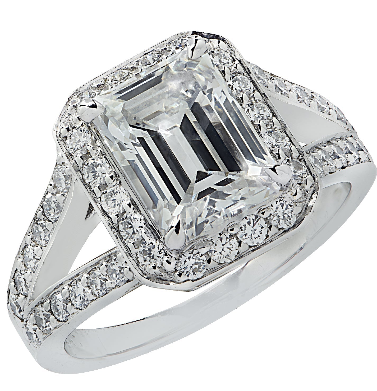 Vivid Diamonds GIA Certified 2.14 Carat Diamond Halo Engagement Ring -V41145-1