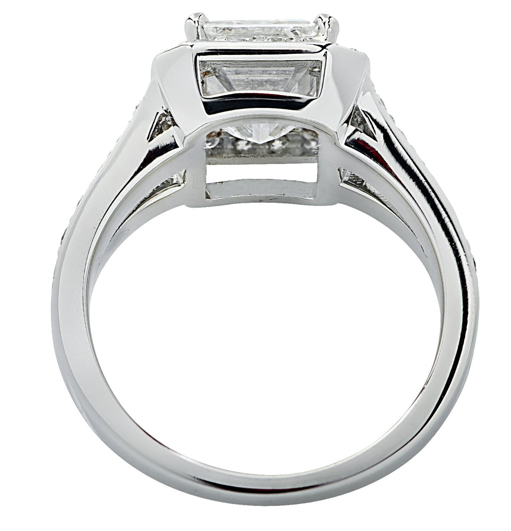 Vivid Diamonds GIA Certified 2.14 Carat Diamond Halo Engagement Ring -V41145-1