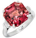 Oscar Heyman 9.8 Carat Ascher Cut Rubelite & Diamond Ring - V46405-1