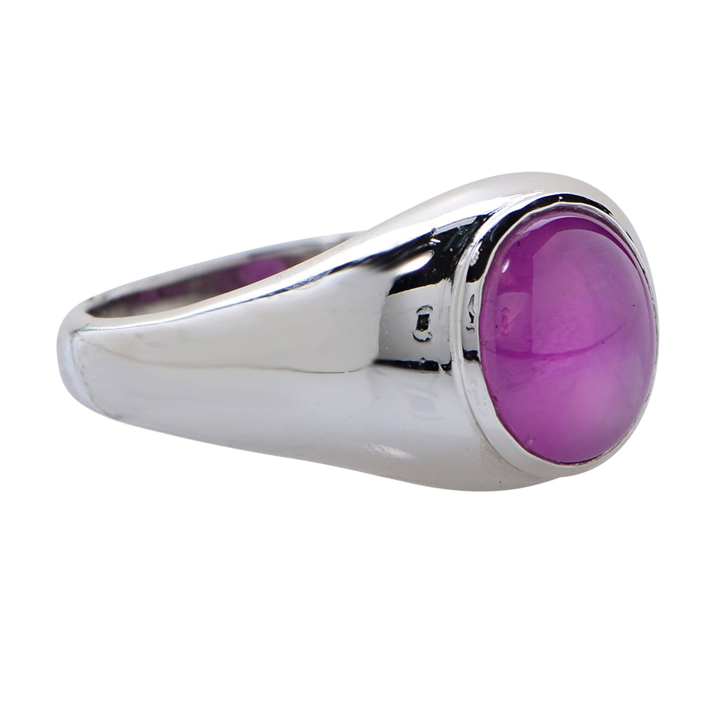 Masculine and Modern Design 7.34 Ct.Star Sapphire Ring-V7495-1
