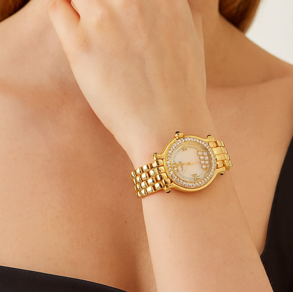 18k Yellow Gold Chopard Happy Sport Watch -V51241