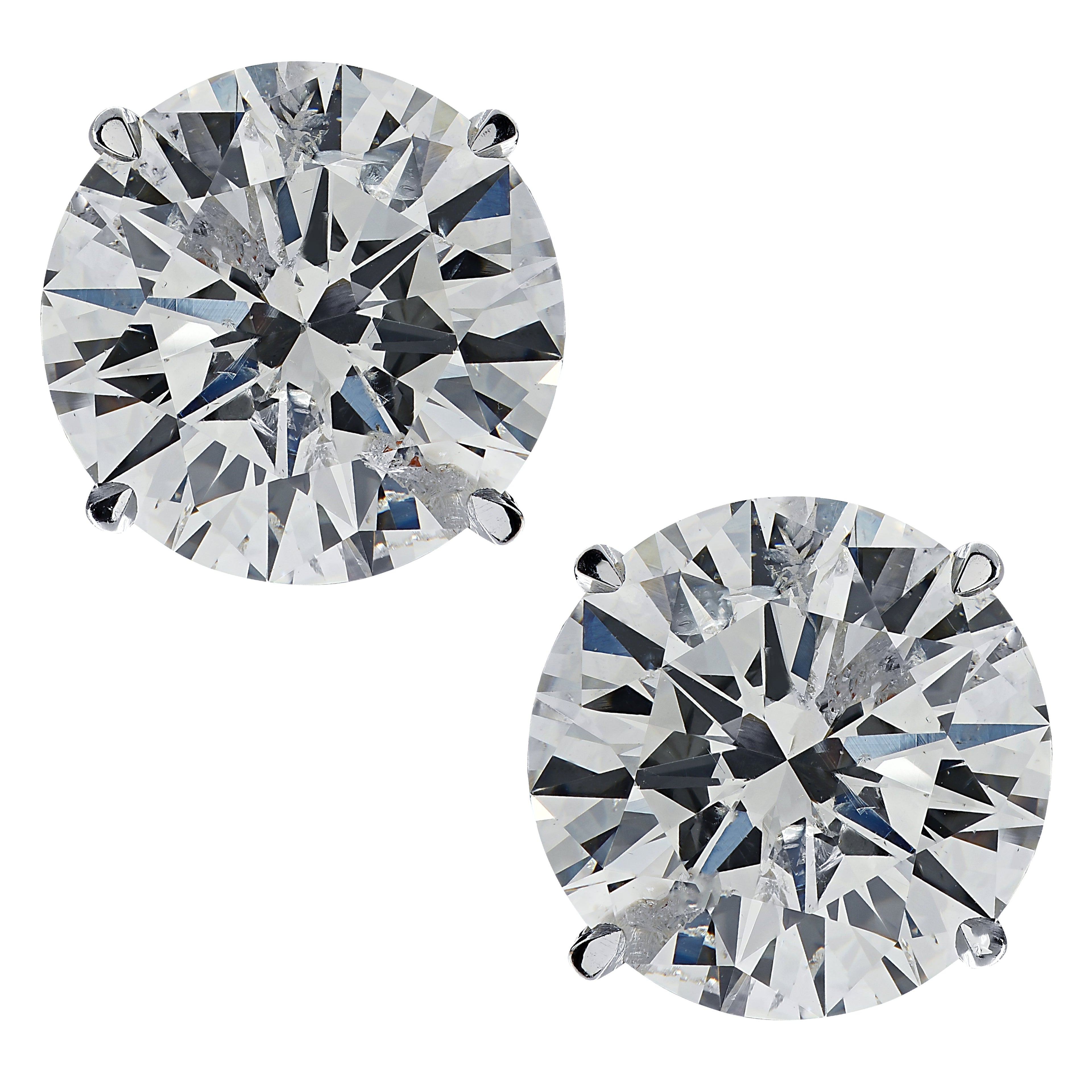 GIA Certified 2.93 Carat Diamond Solitaire Stud Earrings- V23654-1