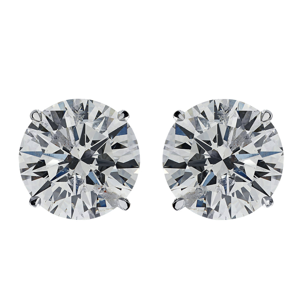 GIA Certified 2.93 Carat Diamond Solitaire Stud Earrings- V23654-1