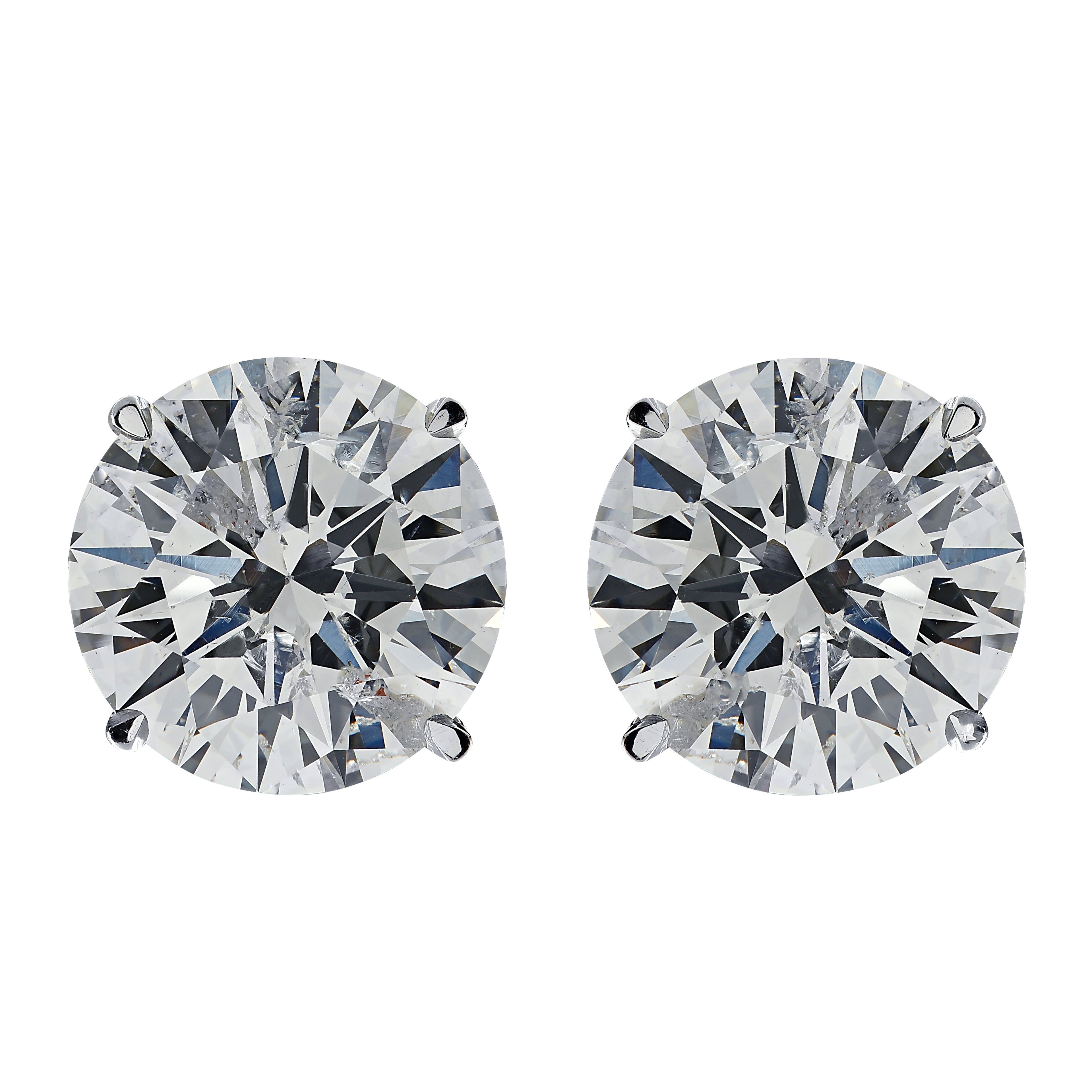 GIA Certified 2.93 Carat Diamond Solitaire Stud Earrings- V23654-1