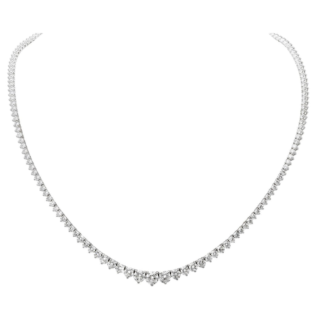 12ct White Gold Diamond Necklace – V48634