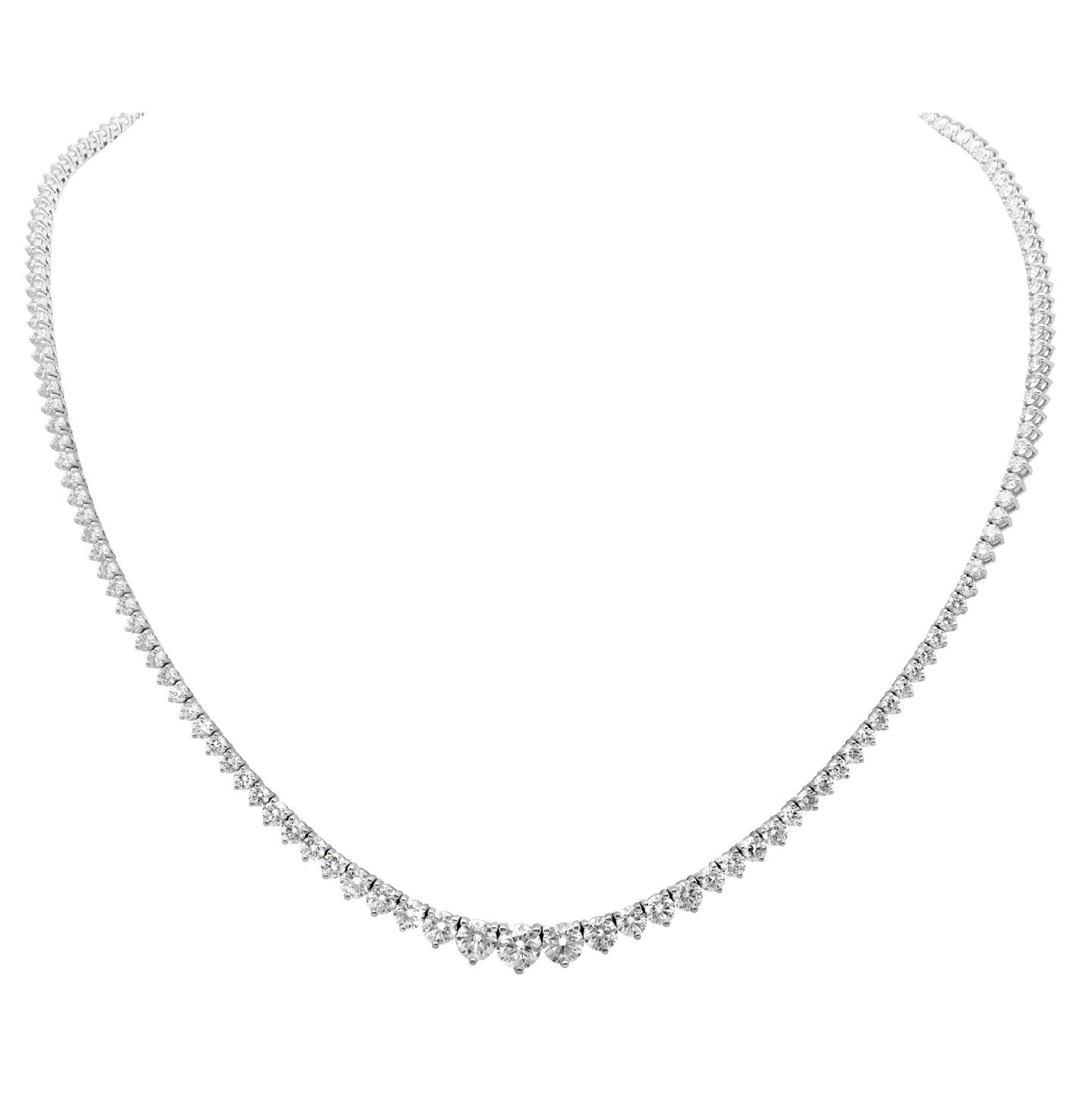 12ct White Gold Diamond Necklace – V48634