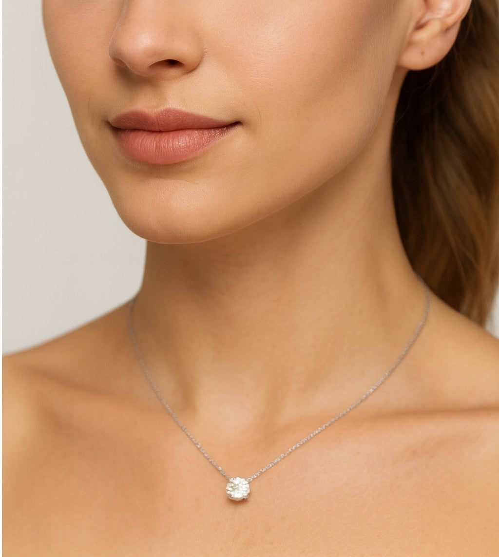 White Gold Diamond Necklace - V49063