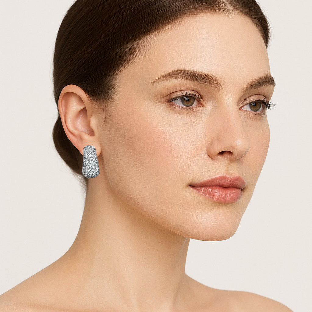 Bvlgari Pave' Diamond Earrings - V51207